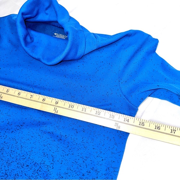 Athleta Women’s XS Blue Long Sleeve Ribbed Seamless Activewear Top Turtleneck - Picture 8 of 10